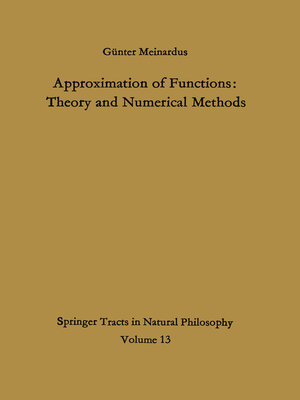 cover image of Approximation of Functions